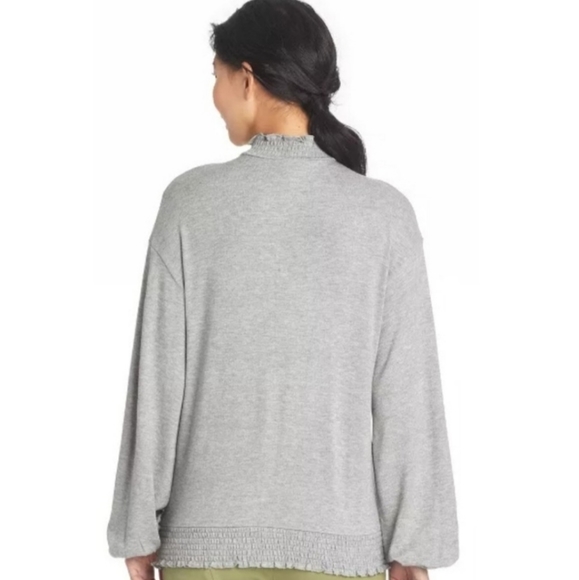 A New Day High neck Smocked Tshirt Green Size S - Picture 3 of 5